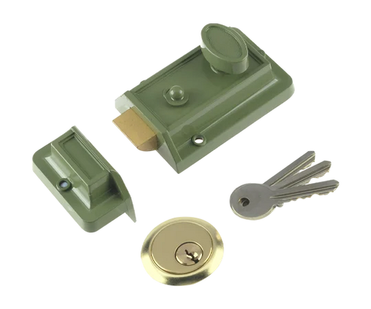 Yale Home Essential Nightlatch In Green