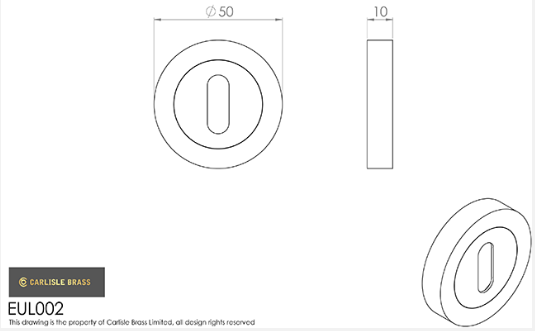 Carlisle Serozetta EUL002 Keyhole Escutcheon Pair