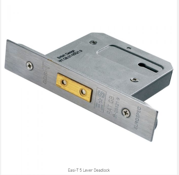 Eurospec LDS5525 Easi T 5 Lever Security Deadlock 64mm