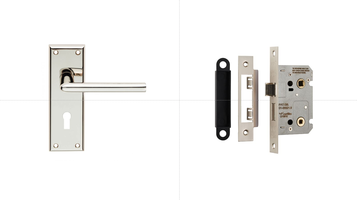 Carlisle Serozetta SZR011 Diece Lever On Keyhole Plate Polished Nickel