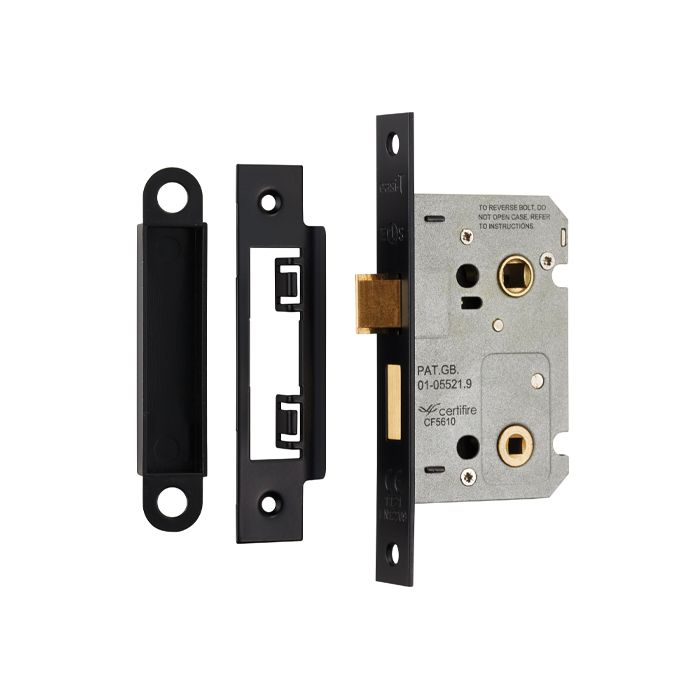 Eurospec BAE5025 Easi T Bathroom Lock 64mm Square Forend CE Certified - Finishes Range