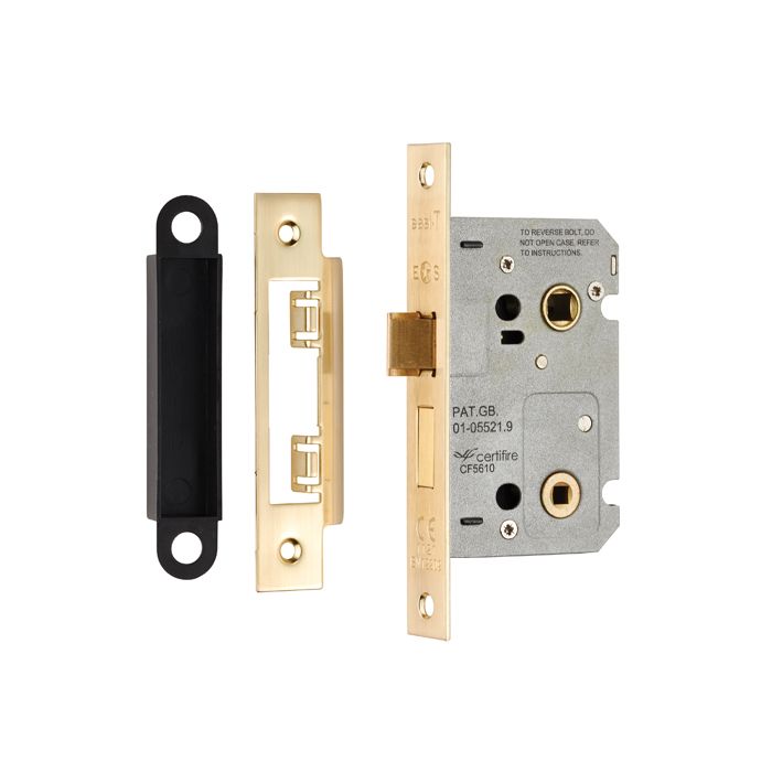 Eurospec BAE5025 Easi T Bathroom Lock 64mm Square Forend CE Certified - Finishes Range